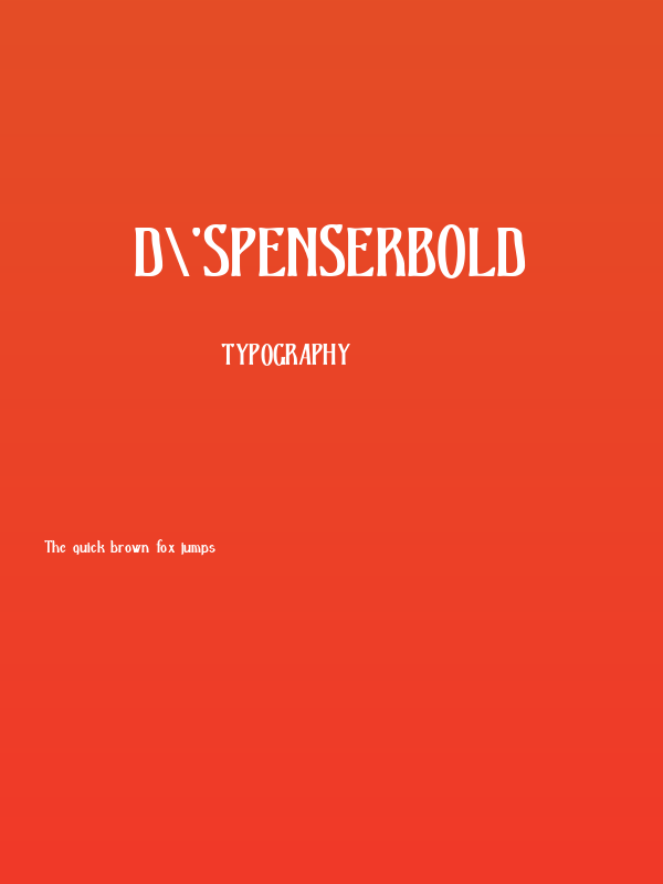 d'SpenserBold Poster