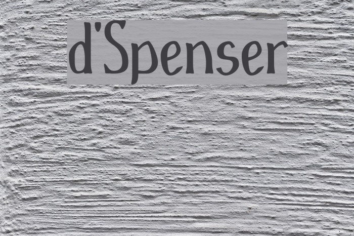 d'Spenser Font examples