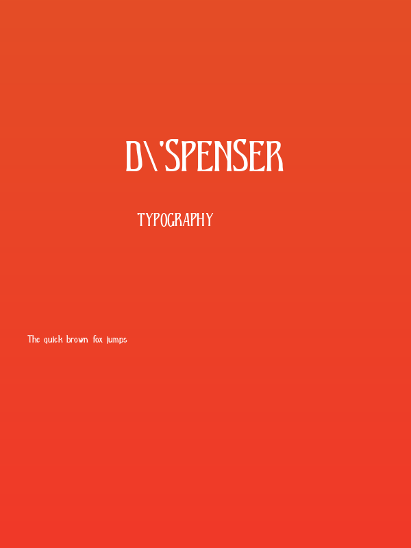 d'Spenser Poster