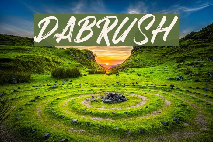 DABRUSH Font examples