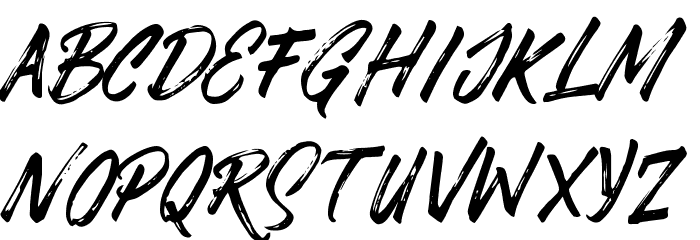 DABRUSH Font LOWERCASE