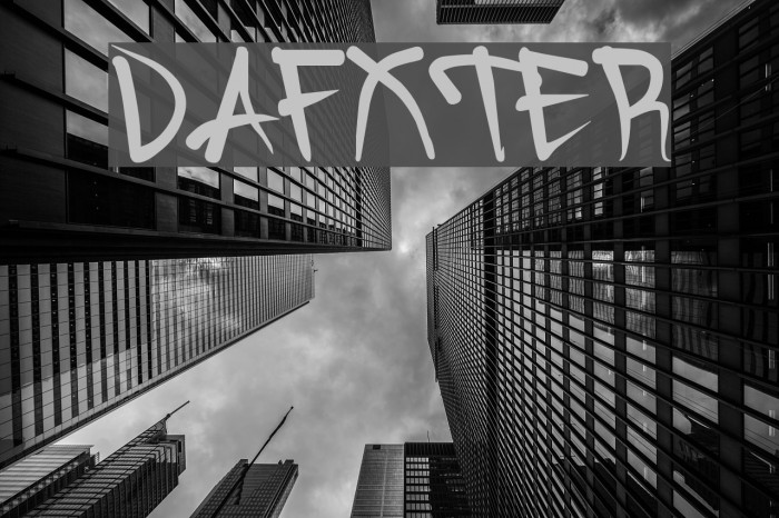 DAFXTER Font examples