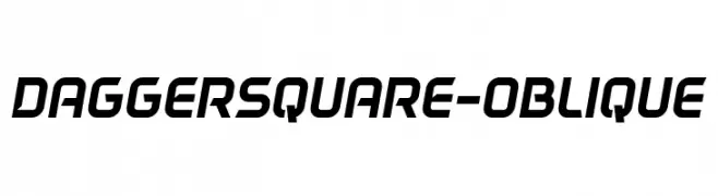 DAGGERSQUARE-OBLIQUE  Frei Schriftart Herunterladen