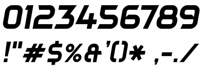 DAGGERSQUARE-OBLIQUE Font OTHER CHARS