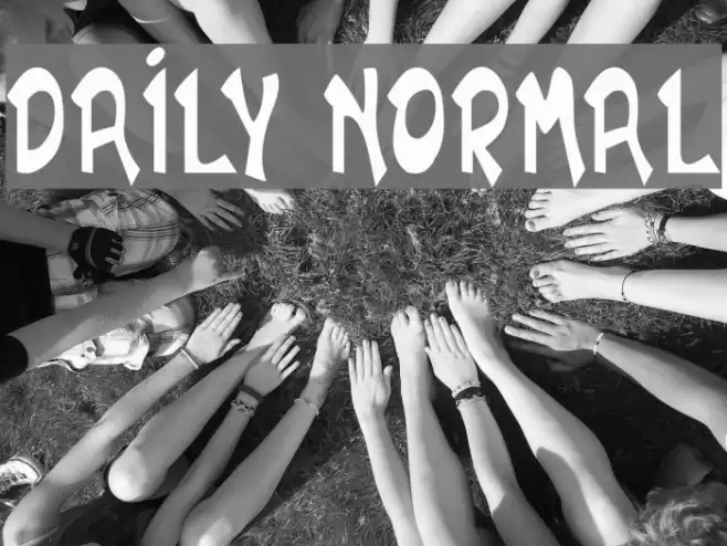 DAILY NORMAL Font examples