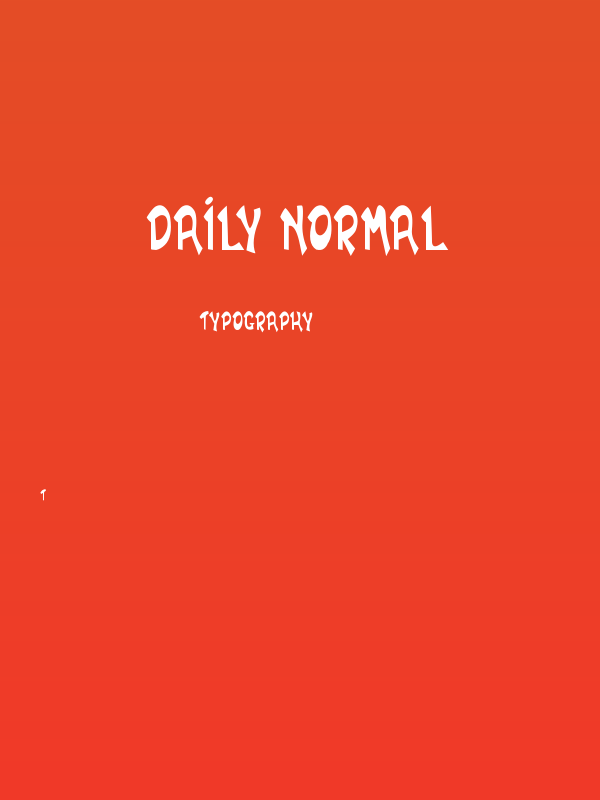 DAILY NORMAL Poster