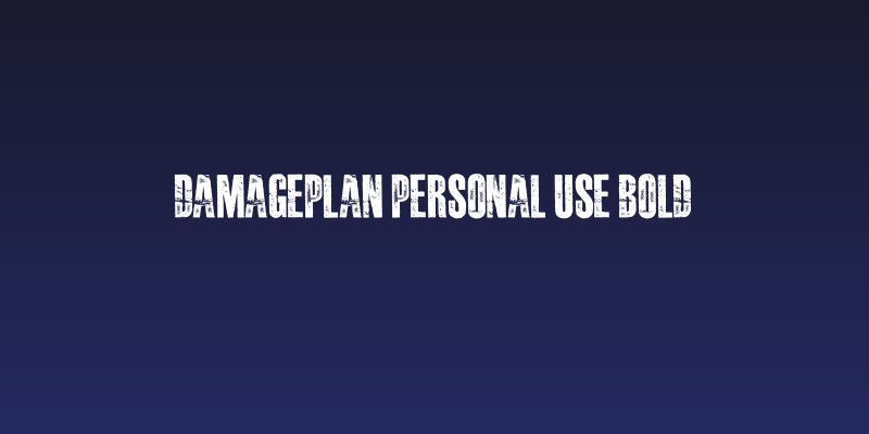 DAMAGEPLAN PERSONAL USE Bold Social Header