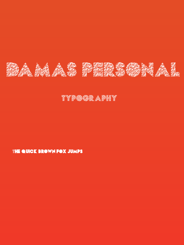 DAMAS PERSONAL USE Bold Poster