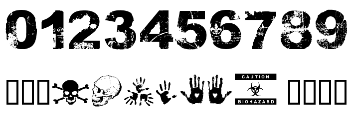 DAMNED Normal Font OTHER CHARS