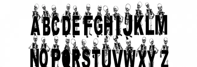 DANCING-DEAD خط أحرف كبيرة