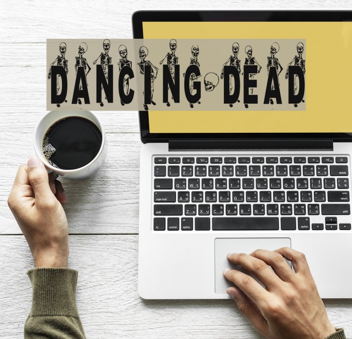 DANCING-DEAD Font examples