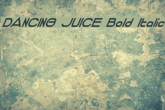 DANCING JUICE Bold Italic Font examples