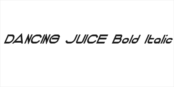 DANCING JUICE Bold Italic Logo