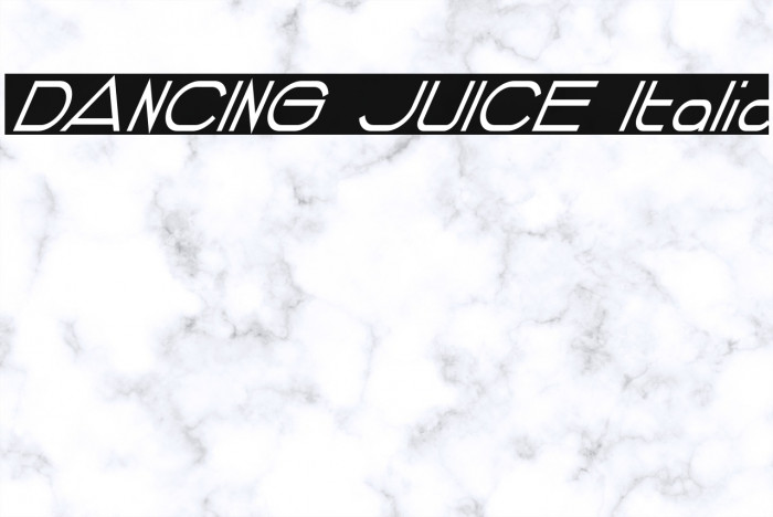 DANCING JUICE Italic Font examples
