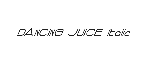 DANCING JUICE Italic Logo