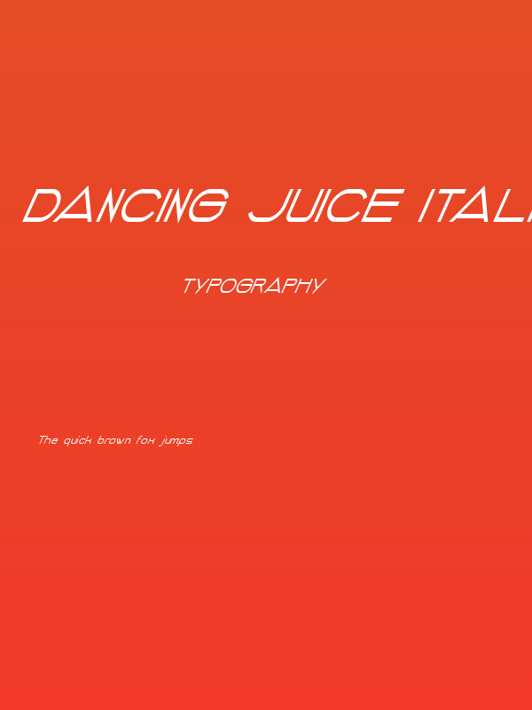 DANCING JUICE Italic Poster