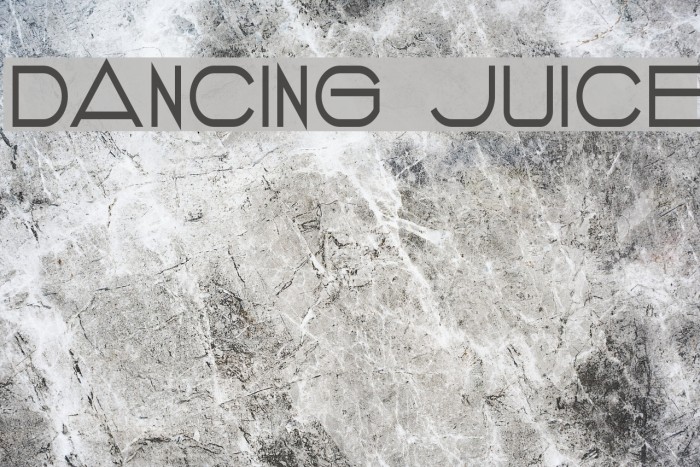DANCING JUICE Font examples