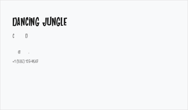 DANCING JUNGLE Business Card