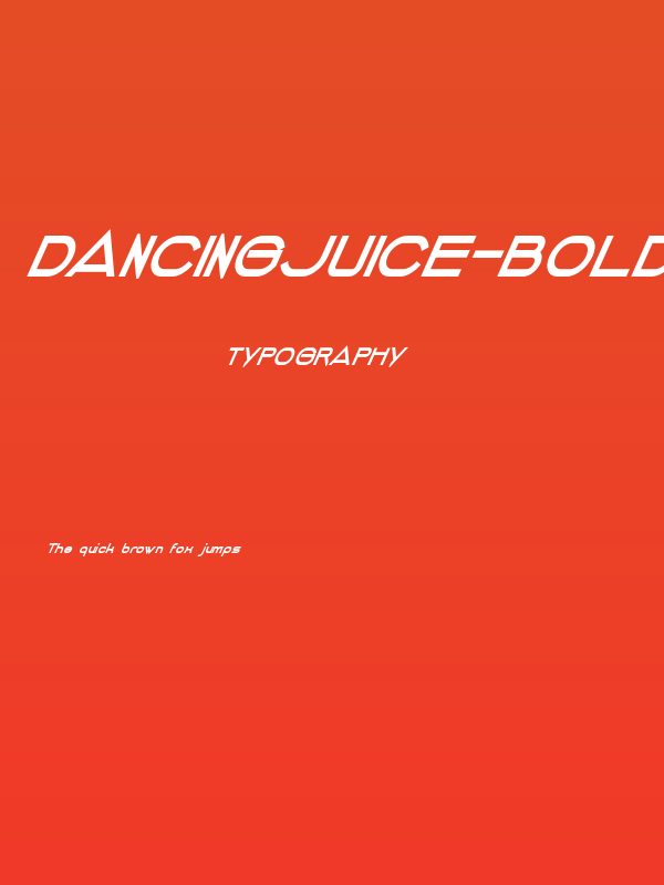 DANCINGJUICE-BoldItalic Poster