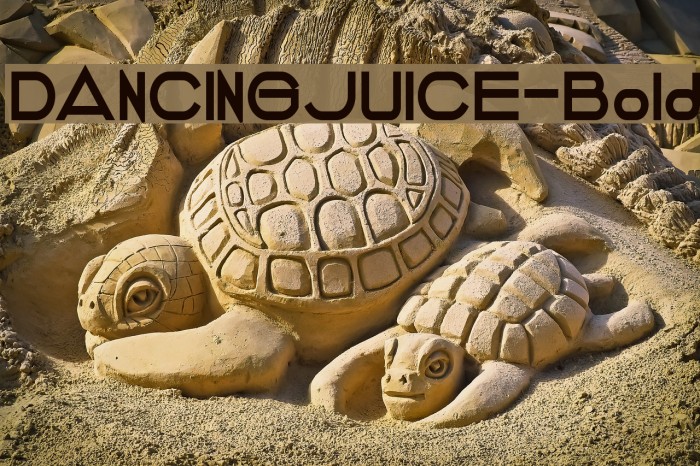 DANCINGJUICE-Bold Font examples