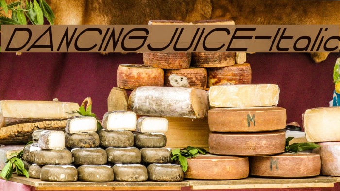 DANCINGJUICE-Italic Example 2