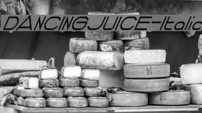 DANCINGJUICE-Italic Font examples