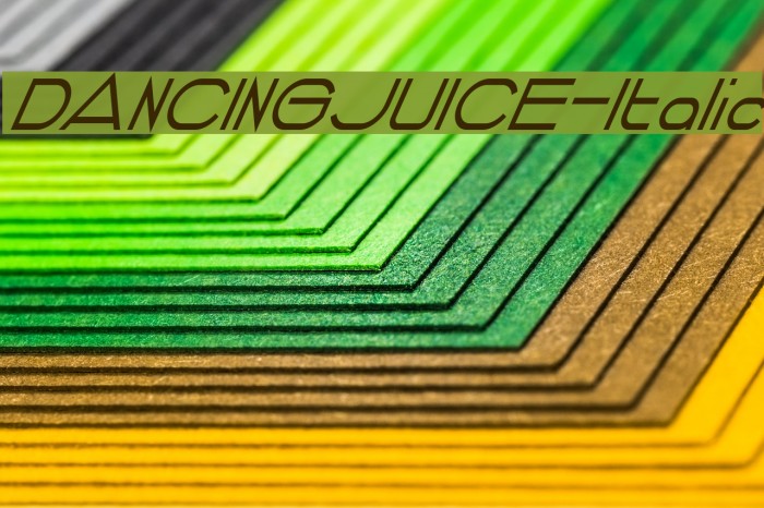 DANCINGJUICE-Italic Example 3