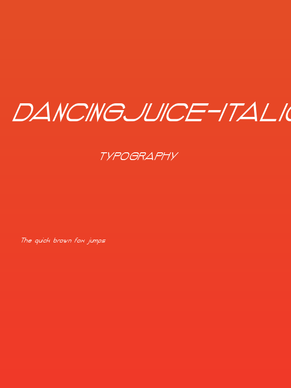 DANCINGJUICE-Italic Poster