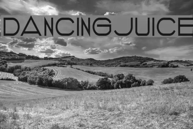 DANCINGJUICE Font examples