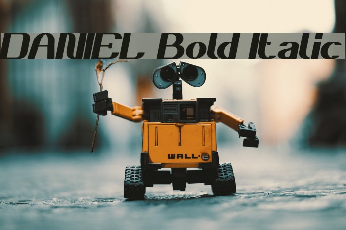 DANIEL Bold Italic Font examples