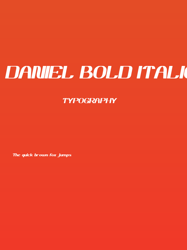 DANIEL Bold Italic Poster