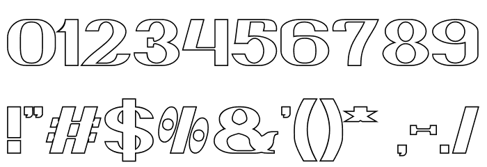 DANIEL-Hollow Bold Font OTHER CHARS