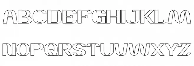 DANIEL-Hollow Bold Schriftart Groß