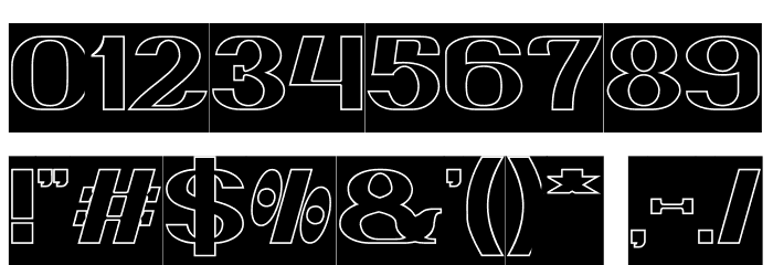 DANIEL-Hollow-Inverse Bold Font OTHER CHARS