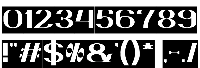 DANIEL-Inverse Font OTHER CHARS