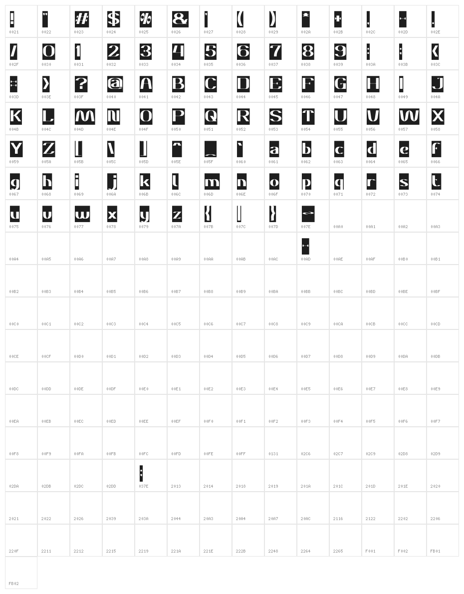 DANIEL-Inverse Character Map