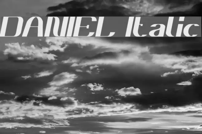 DANIEL Italic Font examples