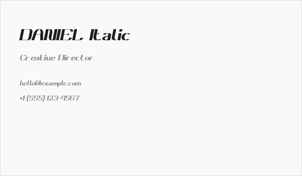 DANIEL Italic Business Card