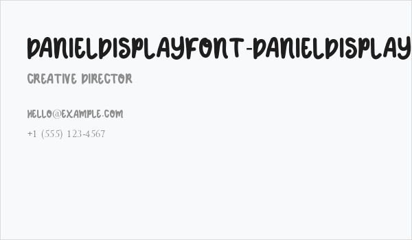 DANIELDISPLAYFONT-DANIELDISPLAYFONT Business Card
