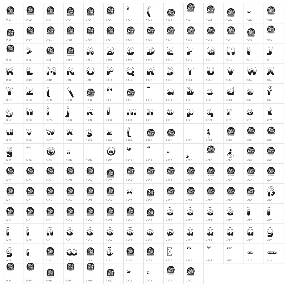 DANKI Reg Personal Use Character Map