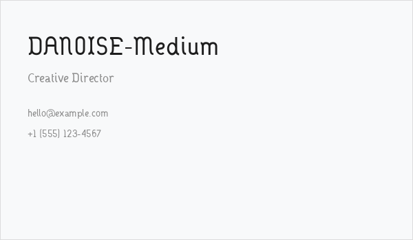 DANOISE-Medium Business Card