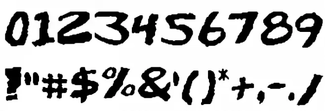 DARE Font OTHER CHARS