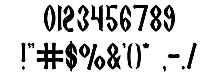 DARK EMPIRE Font OTHER CHARS