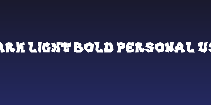 DARK LIGHT Bold Personal Use Social Header
