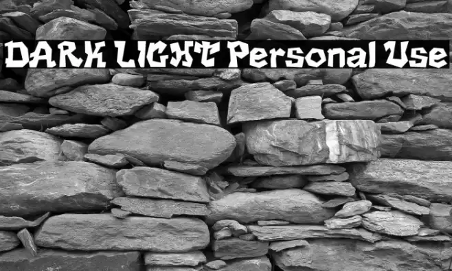 DARK LIGHT Personal Use Font examples