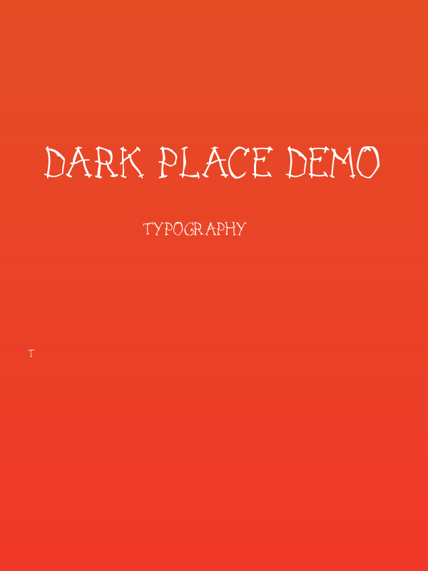 DARK PLACE_DEMO Poster