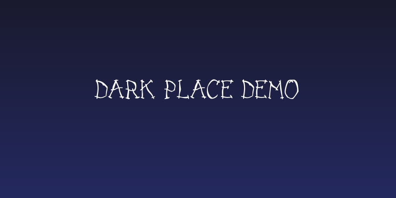 DARK PLACE_DEMO Social Header