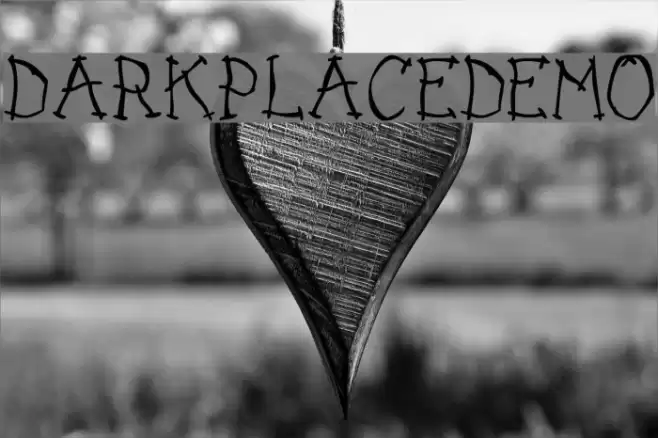 DARK PLACE_DEMO Font examples