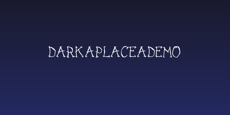DARK PLACE_DEMO Social Header