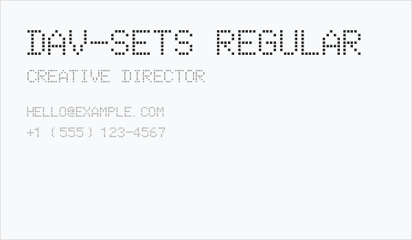 DAV-Sets Regular Business Card